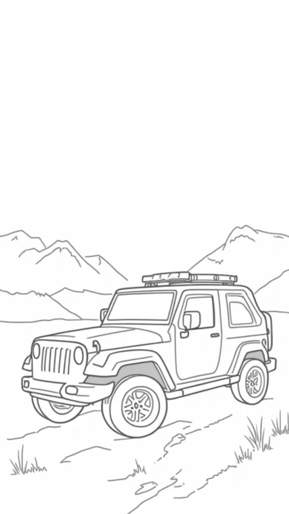 jeep printable coloring pages